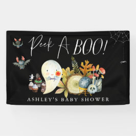 Peek A-Boo Little Ghost Halloween Baby Shower Banner
