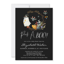 Peek A-Boo Little Ghost Halloween Baby Shower