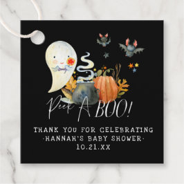 Peek A-Boo Little Ghost Halloween Baby Shower Geschenkanhänger