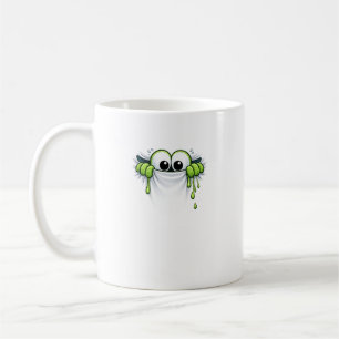 Peek-a-Slime! Süßes Schleim-Monster-Peek-Design Kaffeetasse