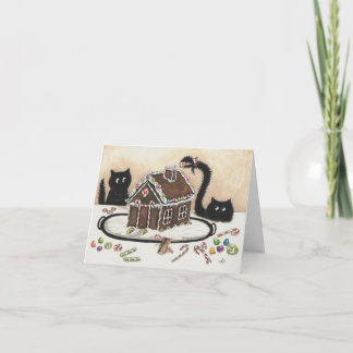 Peek & Boo Black Cat Carte de Noël par Bihrle