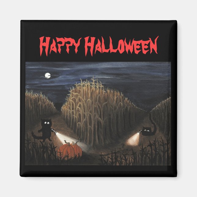 Peek & Boo Halloween Maïs Maze Magnet (Devant)