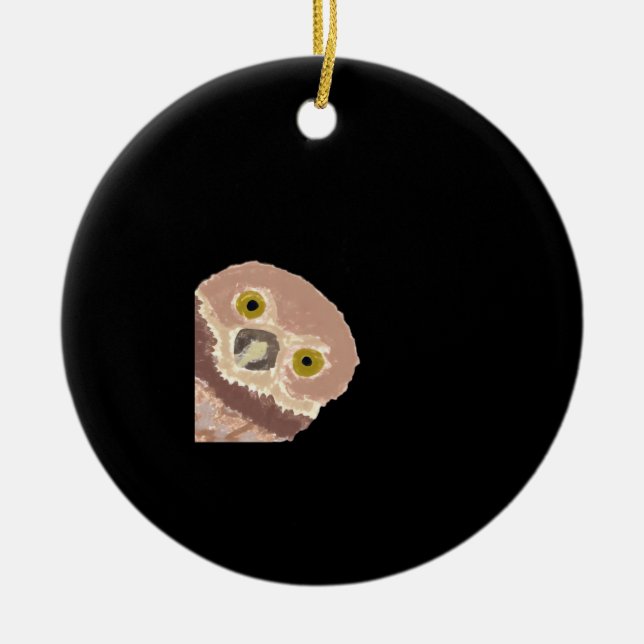 Peekabo Funny Design für Halloween Keramik Ornament (Vorne)