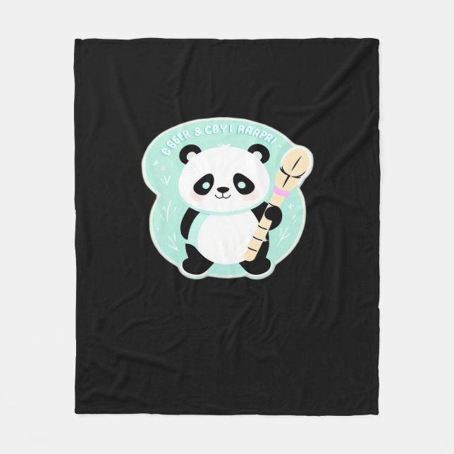 Peekabo Panda Fleecedecke (Vorderseite)