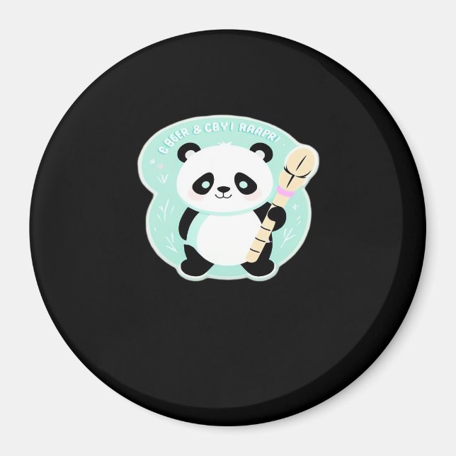 Peekabo Panda Magnet (Vorne)