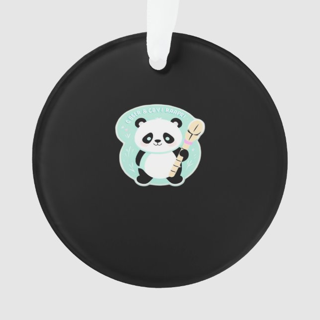 Peekabo Panda Ornament (Vorderseite)
