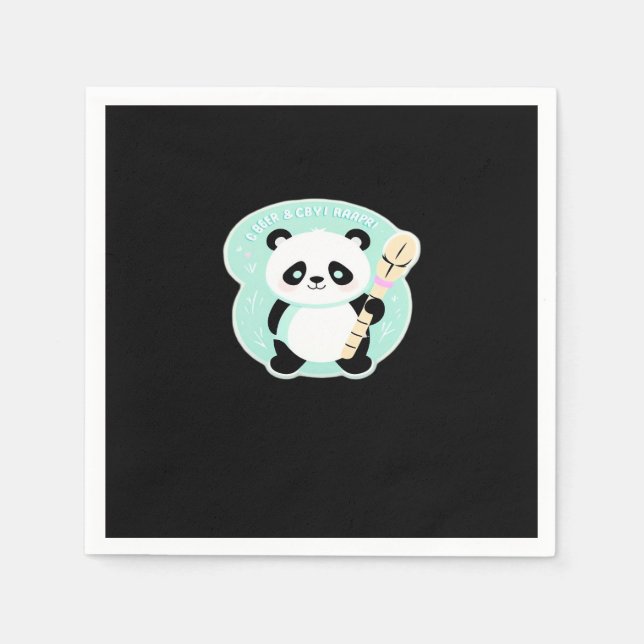 Peekabo Panda Serviette (Vorderseite)