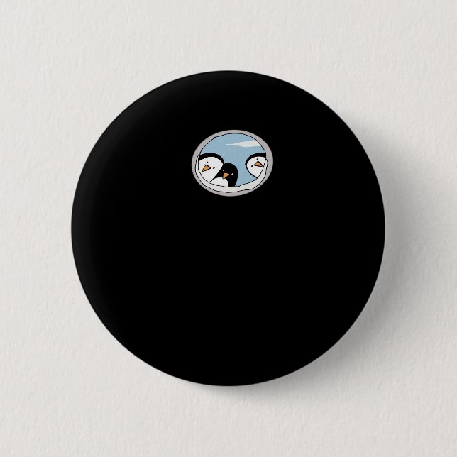 Peekabo Penguins Button (Vorderseite)