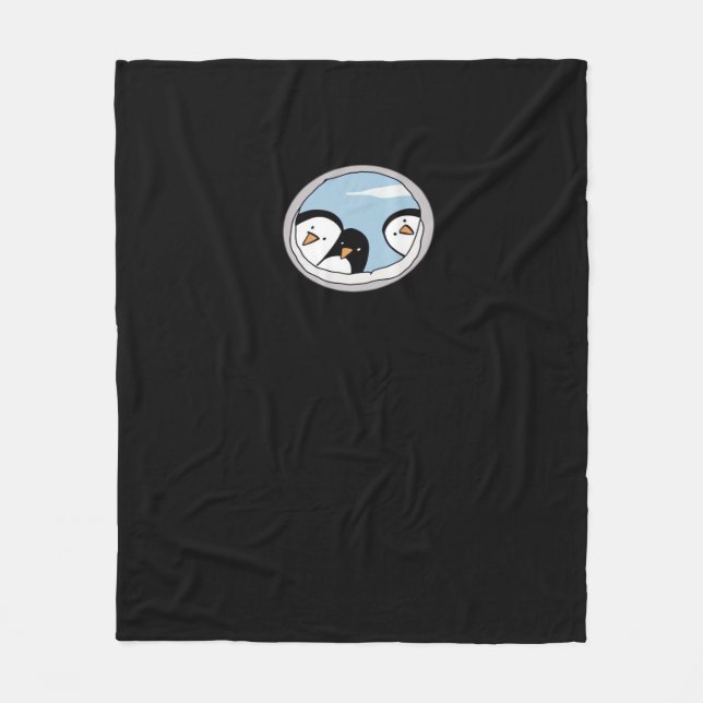 Peekabo Penguins Fleecedecke (Vorderseite)
