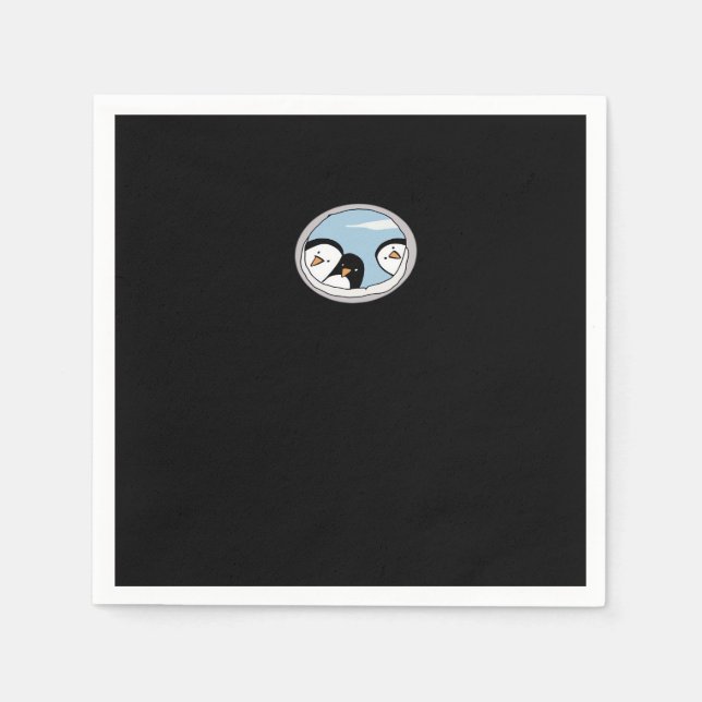 Peekabo Penguins Serviette (Vorderseite)