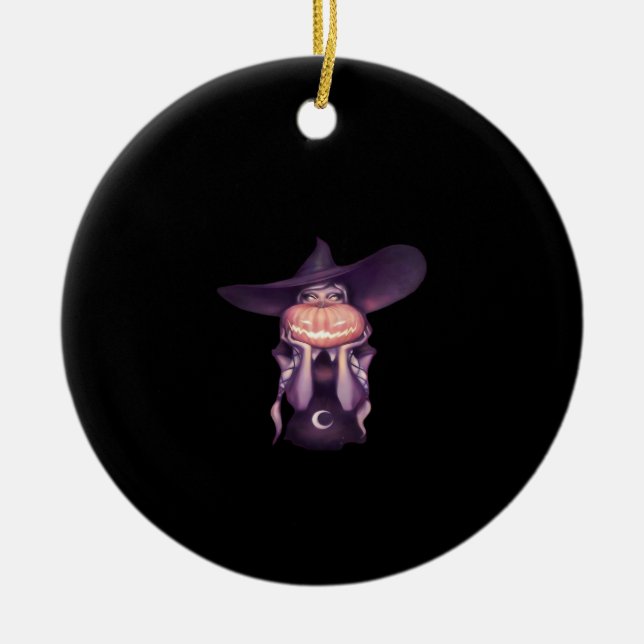 Peekabo Pumpkin Keramik Ornament (Vorne)