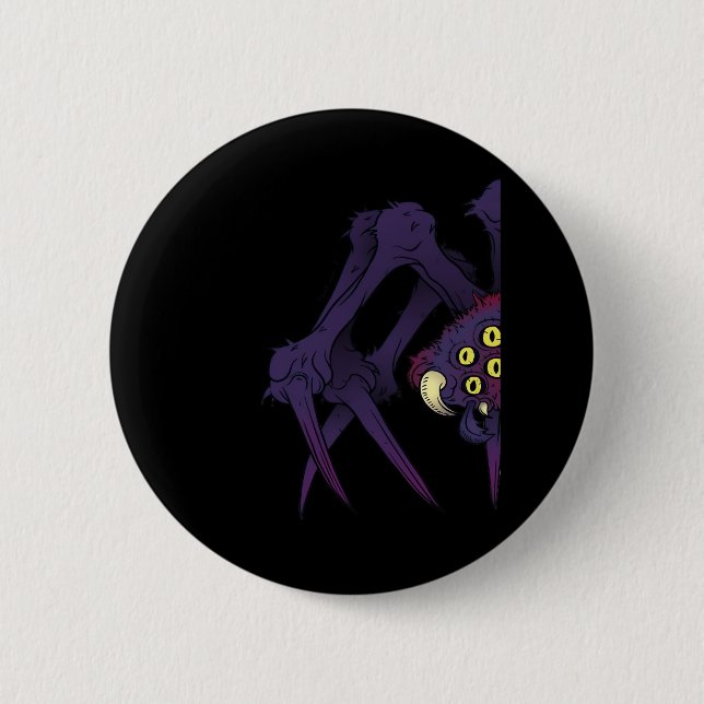 Peekabo Spider Button (Vorderseite)