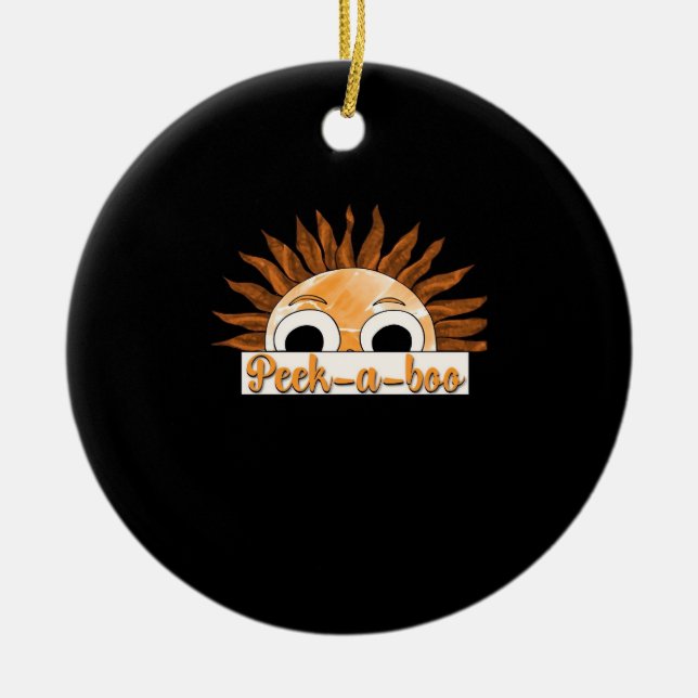 Peekabo Sunshine Keramik Ornament (Vorne)