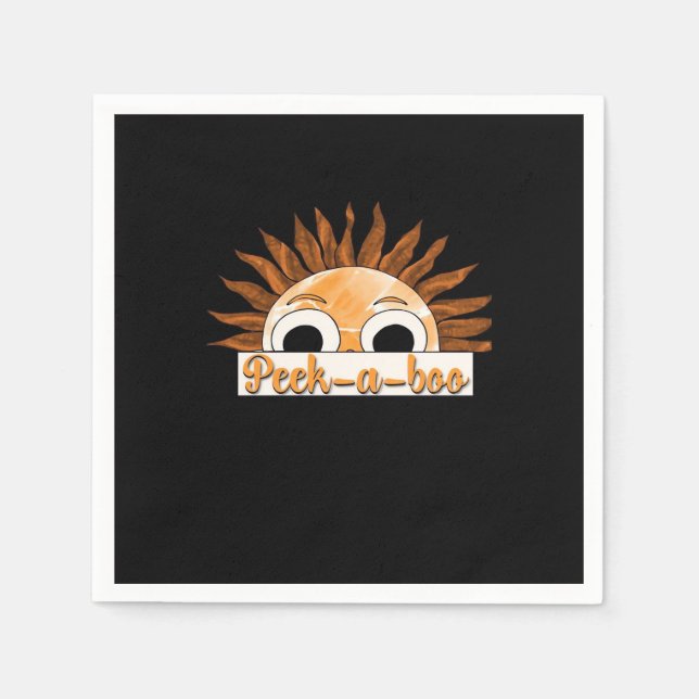 Peekabo Sunshine Serviette (Vorderseite)