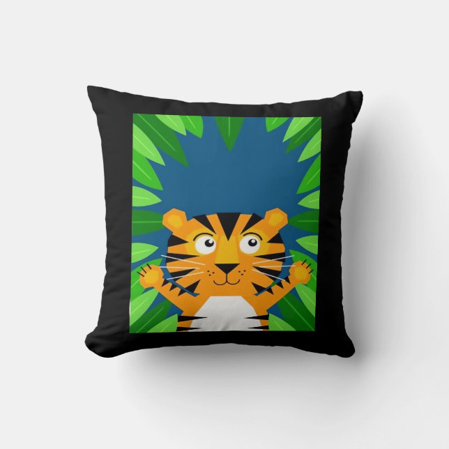 Peekabo Tiger Kissen (Vorderseite)