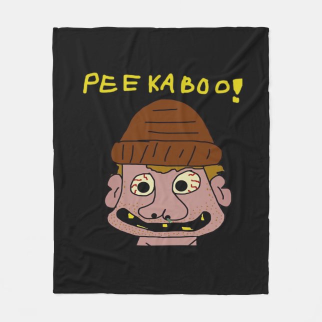 Peekabo Weird Man Fleecedecke (Vorderseite)