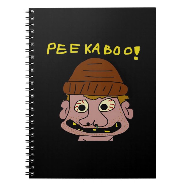 Peekabo Weird Man Notizblock (Vorderseite)