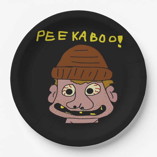 Peekabo Weird Man Pappteller (Vorderseite)