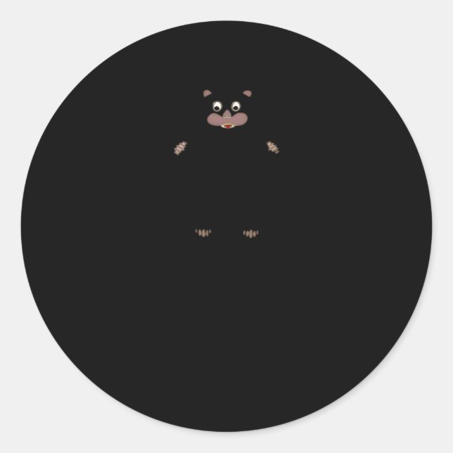 Peekabo (weiß) runder aufkleber (Vorderseite)