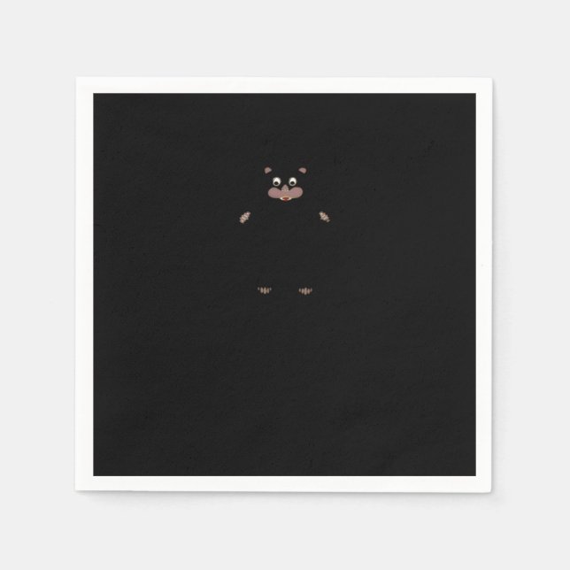 Peekabo (weiß) serviette (Vorderseite)