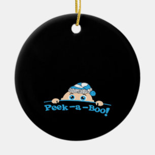 Peekaboo Angepasst Keramik Ornament