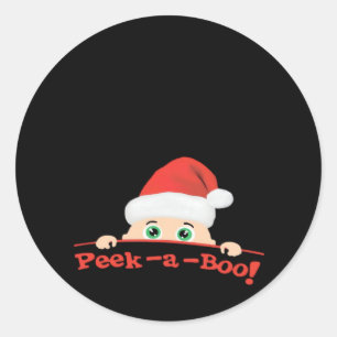 Peekaboo Angepasst Runder Aufkleber