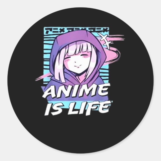 Peekaboo Anime Funny Runder Aufkleber (Vorderseite)
