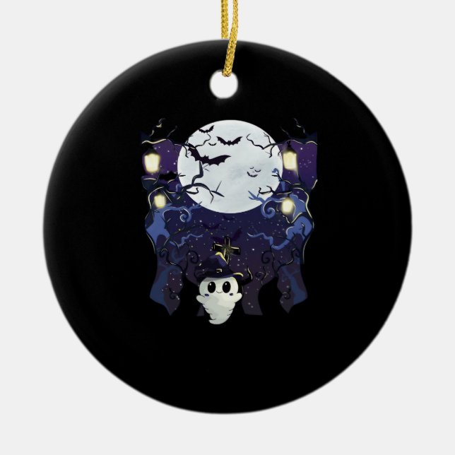 Peekaboo Autumn Vibes Keramik Ornament (Vorne)