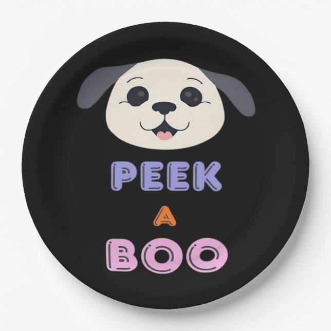 Peekaboo Basic Design Pappteller (Vorderseite)