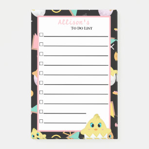 Peekaboo Black Baby Chick Notes Post-it Klebezettel