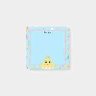 Peekaboo Blue Baby Chick Post-it Klebezettel