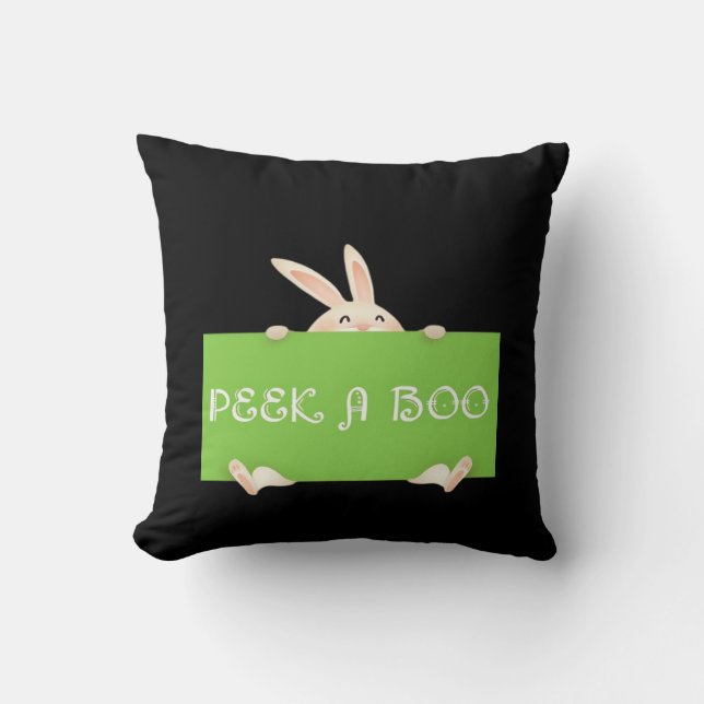 Peekaboo Bunny Kissen (Vorderseite)
