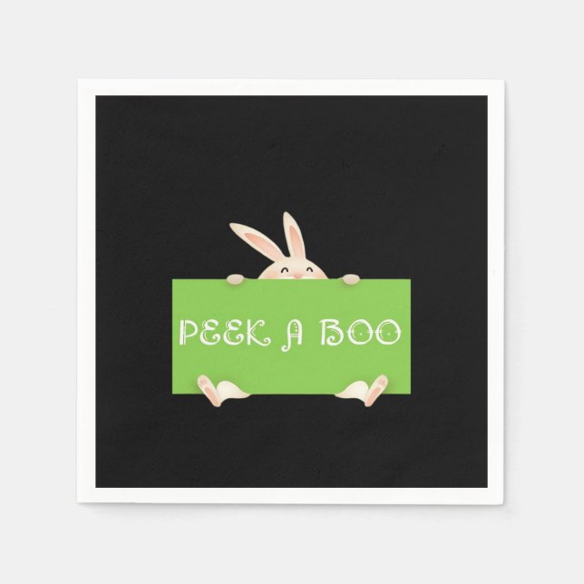 Peekaboo Bunny Serviette (Vorderseite)