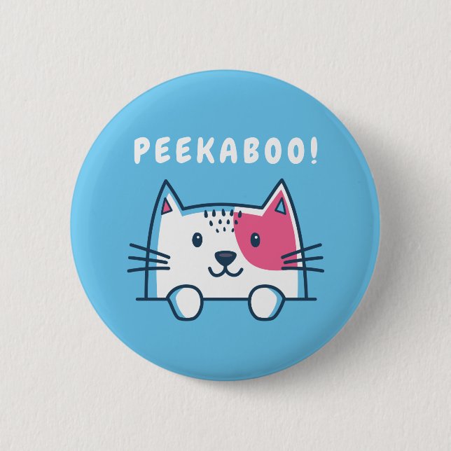 Peekaboo Cat Button (Vorderseite)