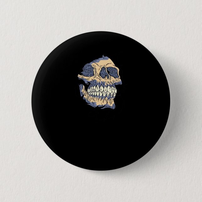Peekaboo Death Skull Button (Vorderseite)