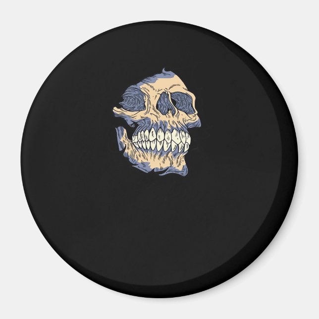 Peekaboo Death Skull Magnet (Vorne)
