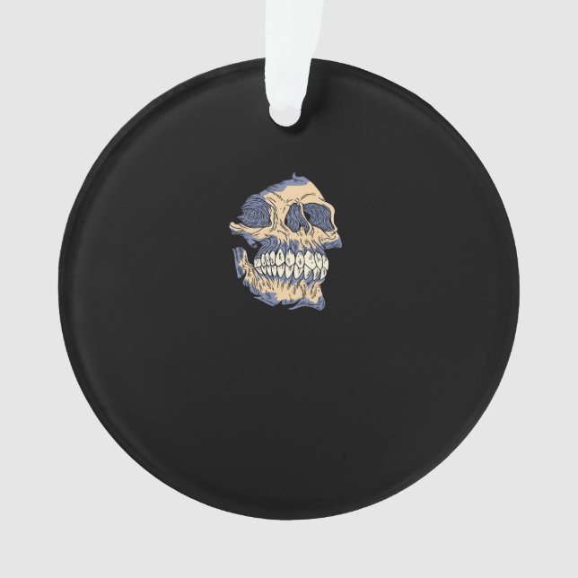 Peekaboo Death Skull Ornament (Vorderseite)