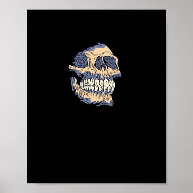 Peekaboo Death Skull Poster (Vorne)