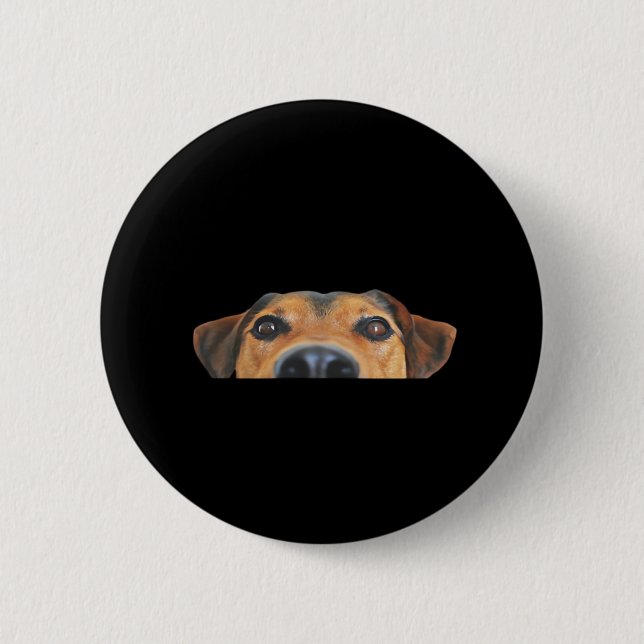 Peekaboo Dog Button (Vorderseite)