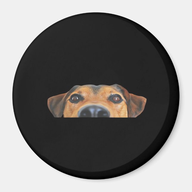 Peekaboo Dog Magnet (Vorne)
