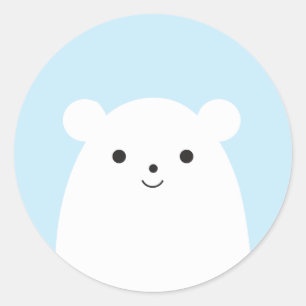 Peekaboo-Eisbär-Aufkleber Runder Aufkleber