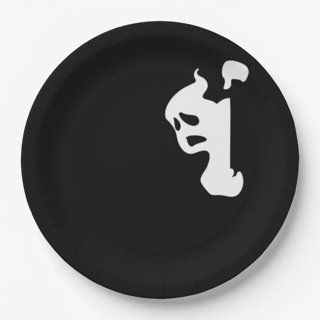 Peekaboo Essential Sloth Halloween Pappteller (Vorderseite)