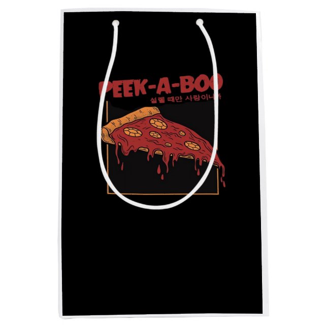 Peekaboo Funny Zitat Mittlere Geschenktüte (Vorderseite)