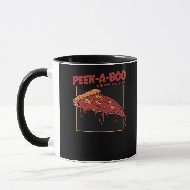 Peekaboo Funny Zitat Tasse (Links)