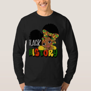 Peekaboo Girl Black History Little Melanin Queen T-Shirt
