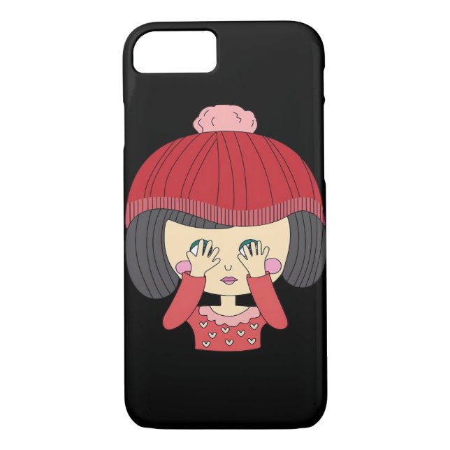 Peekaboo Girl Sloth Design Case-Mate iPhone Hülle (Rückseite)