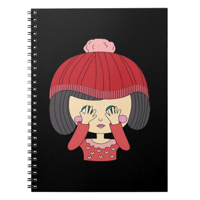 Peekaboo Girl Sloth Design Notizblock (Vorderseite)