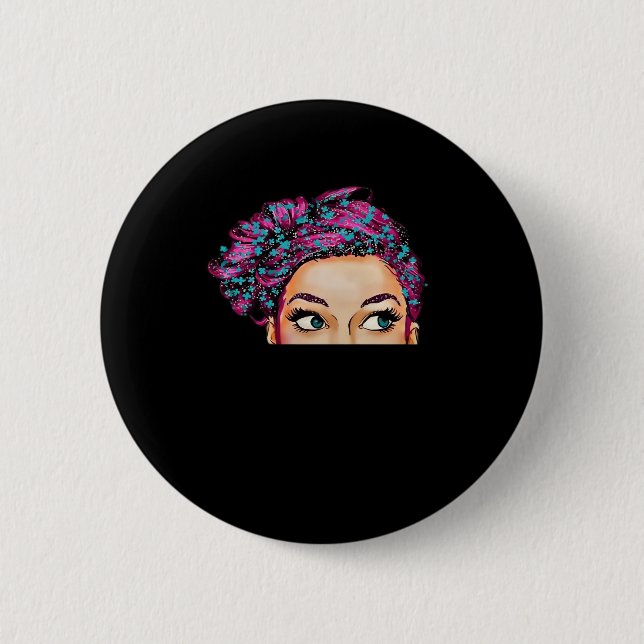 Peekaboo Halloween Design Button (Vorderseite)