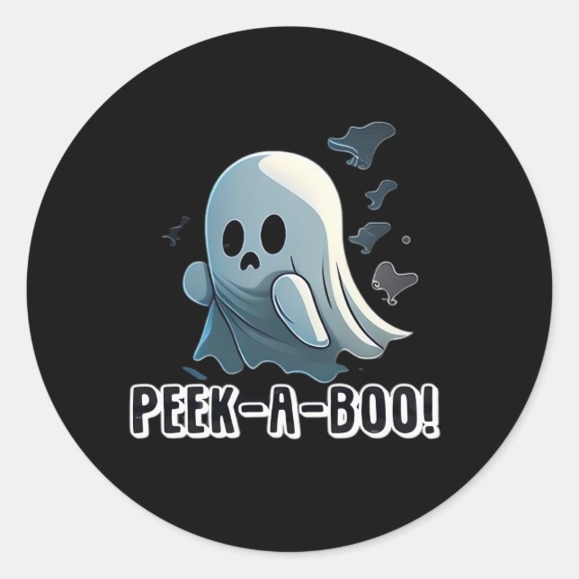 Peekaboo Halloween Edition Runder Aufkleber (Vorderseite)