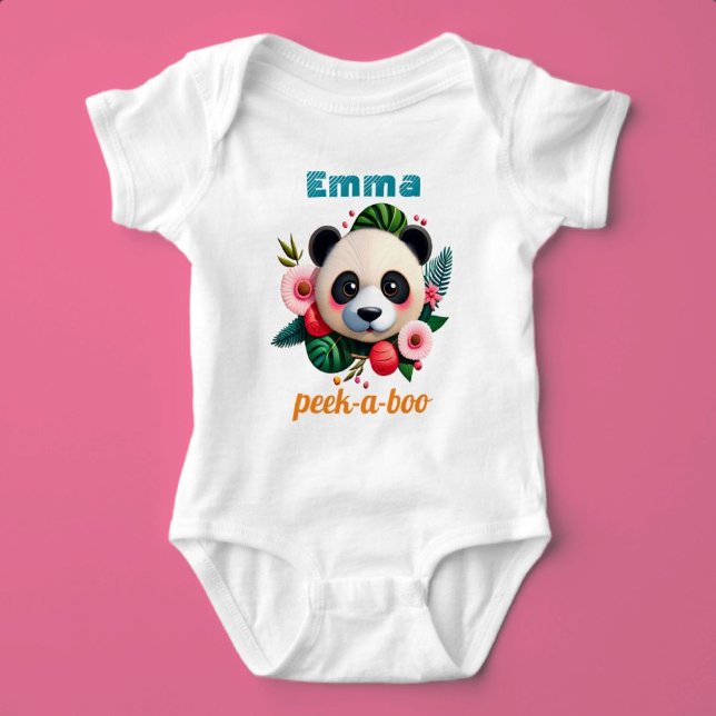 Peekaboo Individuelle Name Baby Strampler (Peekaboo)